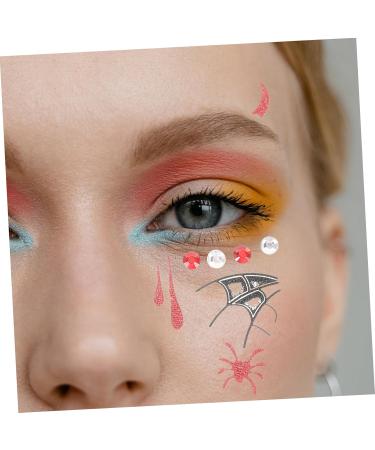 Abaodam 2 Sheets Halloween Decorations Sticker Plastic Party for Children Halloween Cosplay Props Fake face Face Funny Eye Patch - Buy Online on GoSupps.com