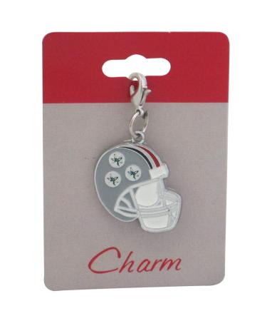 Victory Postcards NCAA Ohio State Buckeyes Womens Helmet Charm Grey - Metal Charm w/ Silver Finish, Lobster Claw Closure | Sports & Outdoors