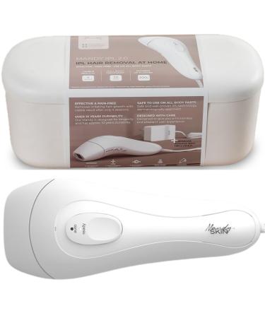 Mandy Skin Laser IPL Hair Removal Device for Permanent Painless Home Salon Quality Skincare | 2 Intensity Modes 5 Intensity Levels 2 Skin Tone Sensors (White)