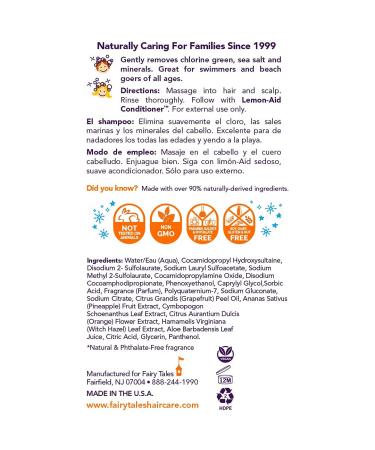 Fairy Tales Swim Shampoo for Kids - 32 oz | Chlorine Removal & Gentle Cleansing | Made in USA with Natural Ingredients | No Parabens, Sulfates, or Synthetic Dyes - Buy Online on GoSupps.com