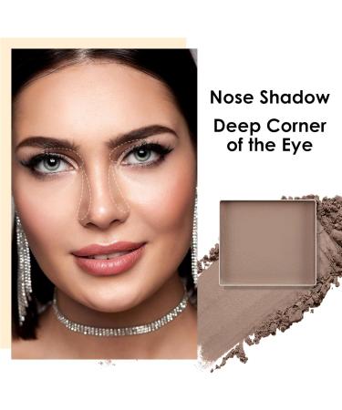 Boobeen Face Bronzer Highlighter Contour Powder Palette Multi-use Contour Makeup Easy to Blend Face Shaping Contouring Matte Bronzer Powder Long Lasting #01 - Buy Online on GoSupps.com