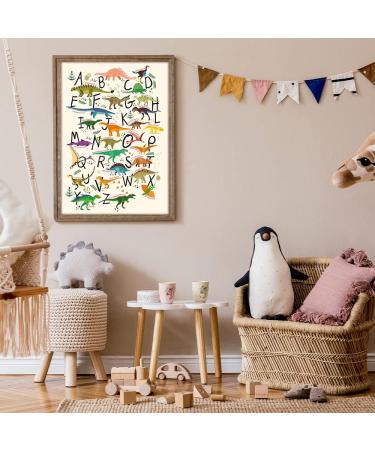 ABC Dino Poster for Children's Room | DIN A2 Dinosaur Alphabet Learning Decor for Boys | Dino ABC Poster - 2 - Buy Online on GoSupps.com