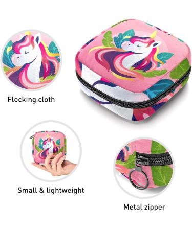 Shop Beautiful Pink Unicorn Portable Period Kit | Women's Bonds Storage Pockets Holder - International Shipping - Buy Online on GoSupps.com