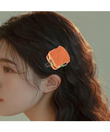 2 Pcs Imitation Hamburger Hair Clips For Girls Realistic Sandwich Hair Clips Funny Hair Snap Clip Hairpins Hair Barrettes Hair Accessories Style2 - Buy Online on GoSupps.com