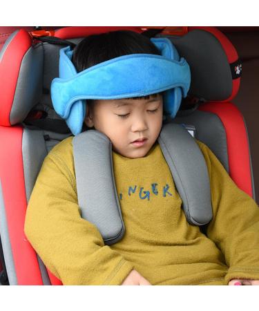 Baby Car Head Support Band - Toddler Sleep Neck Pillow for Kids | Blue Slumber Headrest for Auto Safety Seat - Buy Online on GoSupps.com