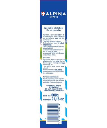  ALPINA SAVOIE ALPINA SAVOIE Crozets Plain Maxi Format 600g - Pack of 12 - Buy Online on GoSupps.com