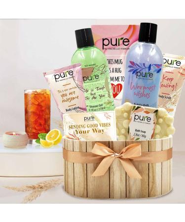 Pampering Wellness Gift Basket for Women. Luxury Get Well Gift Basket for Women. Self Care Gift Set with Mug  Massage Soap  Bubble Bath  Body Lotion etc. Home Spa Day Gift Basket for Her