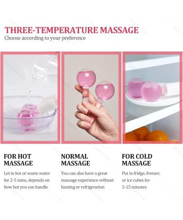 2PCS Pink Ice Globes for Facial Massager Tools - Tighten Skin, Reduce Puffy Eyes & Wrinkles - Daily Beauty Routine for Face, Neck & Eyes - Buy Online on GoSupps.com