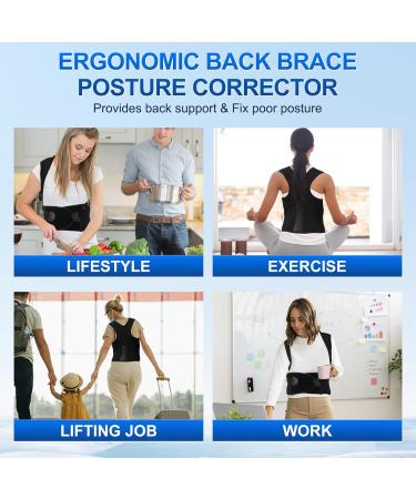 Buy Posture Corrector for Women - Adjustable Back Brace & Neck Shoulder Pain Relief - Lumbar Support (Small) - International Shipping Available - Buy Online on GoSupps.com