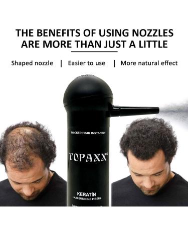 Hair Building Fibers 2-in-1 Kit - Thickening Fibers & Spray Applicator for Men & Women | Conceal Thinning Hair (Dark Brown - Buy Online on GoSupps.com