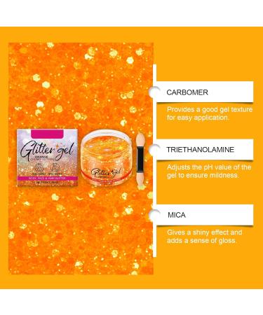  Cynamus Glitter gel for the body festival glitter liquid makeup hair body 100% glitter cosmetics for face body nails hair and lips - Buy Online on GoSupps.com