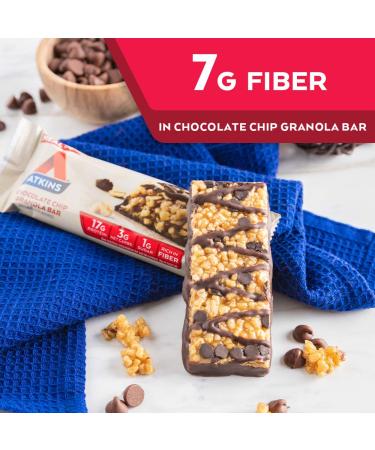 Atkins Chocolate Chip Granola Protein Meal Bar - Keto Friendly (8 Count) - Buy Online on GoSupps.com