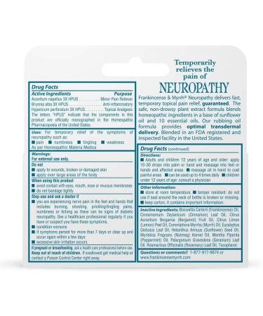 Frankincense & Myrrh Neuropathy Rubbing Oil - Pain Relief 2 fl oz (59 ml) - Buy Online on GoSupps.com