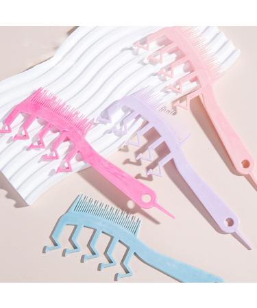 Peigne dents larges en forme de Z pour d m ler les cheveux boucl s d m lant les cheveux fendu taquinerie peigne dents larges bleu - Buy Online on GoSupps.com