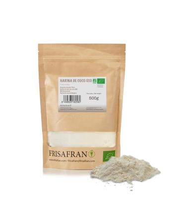 FRISAFRAN | Organic Coconut Flour Powder 500g | Sugar Free | Gluten Free Flour | Low Carb | 100% Vegan