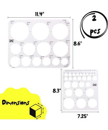 Mr. Pen- Circle Template  2 pcs  Large and Small Size  Circle Stencil  Circle Ruler  Circle Templates for Drafting  Circle Template for Drawing  Circle Tracers for Drawing  Circle Tracer - Buy Online on GoSupps.com