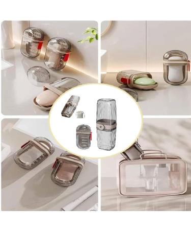 Portable Plastic Toothbrush Holder - Transparent Travel Case | 20x6.9x6.9cm Toothbrush Etui for Accessories - International Shipping Available - Buy Online on GoSupps.com