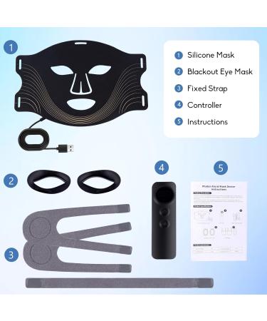 Red Light Therapy Mask - 7 Color LED Face Mask for Anti-Aging | 3 Intensity Levels | Soft Silicone Design & Time Memory Function - Buy Online on GoSupps.com