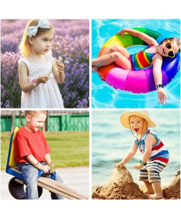 Vicloon Safety Wristband Bracelets 8 Pcs for Kids - Waterproof Reusable Child ID Bracelet with Pen - Anti Lost Emergency Bracelet for Boys, Girls, Toddler - Mermaid & Unicorn Design - Buy Online on GoSupps.com