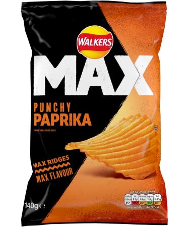 Walkers Max Paprika 140g: Delicious and Bold Flavor | Buy Online Now - Buy Online on GoSupps.com