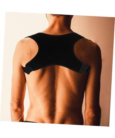 Hohopeti Belt Shoulder Rest Brace Holder Posture Band Back Support Belt Black Polyester - Buy Online on GoSupps.com