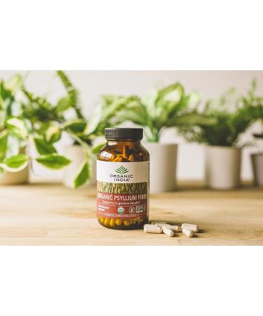 Organic India Psyllium Herbal Powder - Whole Husk Fiber | Healthy Elimination | Keto Friendly | Vegan | USDA Certified Organic | Non-GMO | 12 Oz Canister - Buy Online on GoSupps.com