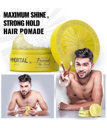 IMMORTAL NYC The Creed Strong Hold Pomade - Men's Water Based Natural Hair Styling Balm - Buy Online on GoSupps.com