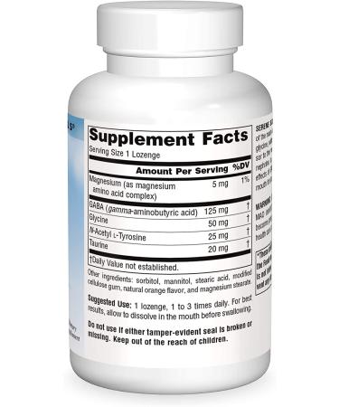 Source Naturals GABA Calm Lozenges - Orange Flavor, 120 Count for Relaxation & Stress Relief - Buy Online on GoSupps.com