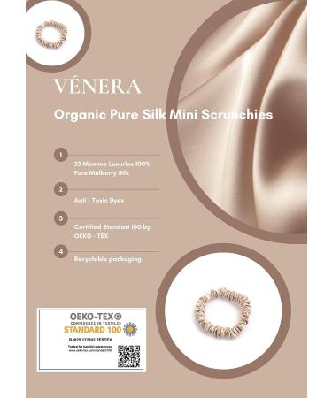 NERA Silk 100% Pure Mulberry Silk Scrunchies - 6 Pack Hair Ties for Anti-Crease & Breakage - Oeko-Tex Certified - Luxury Small Silk Scrunchies (Black-Caramel-Pink) - Buy Online on GoSupps.com