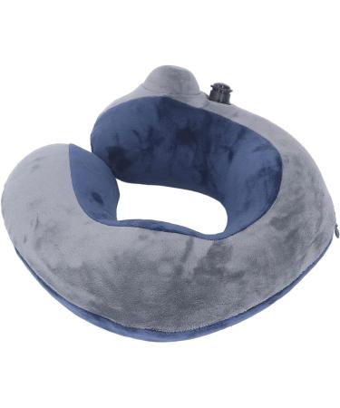 Xcello Self-Inflatable Travel Pillow | U-Shaped Portable Neck Support | Comfortable Crystal Velvet Case - Buy Online on GoSupps.com