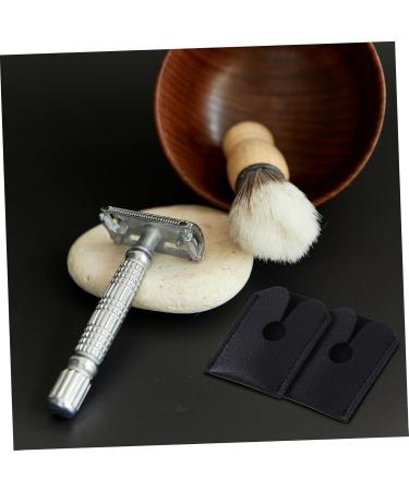 Frcolor Travel Bag for Razor - Leather Shaving Case Scratch-Resistant Travel Storage for Hand Razor - 2-Pack - Buy Online on GoSupps.com