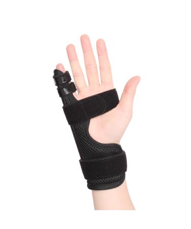 Joingood finger rail small finger wrist track small finger boxer fracture rail adjustable rails pinky for broken fingers tendonal inflammation fits for left & right hand (L)
