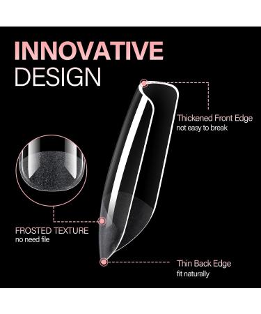 AILLSA Square Nail Tips - 360pcs Half Matte Full Cover Fake Nails Short Square - Pre-shaped Acrylic Clear Gelly Tips - Press On Nail Extension Kit - Gift Box Included - Buy Online on GoSupps.com