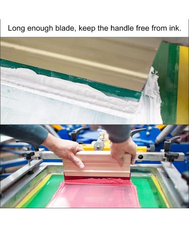 8 Inch HARFINGTON Screen Printing Squeegee with 55 Durometer Rubber Blade - Wooden Handle Ink Scraper for Fabric Printmaking - Buy Online on GoSupps.com