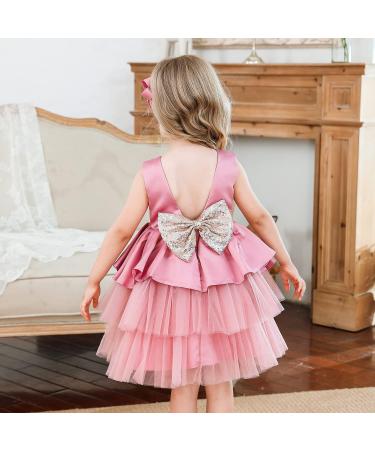 NNJXD Baby Girls Flower Princess Birthday Party Dress 730 Pink-a - Size 3-4 Years - Buy Online on GoSupps.com