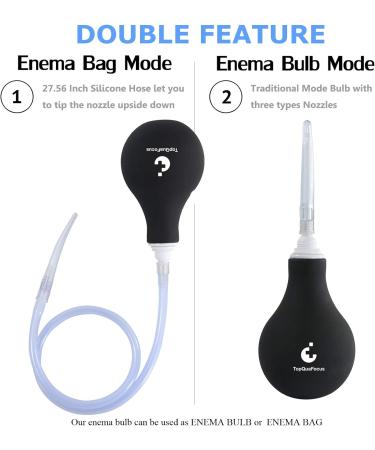 TopQuaFocus 320ml Enema Bulb Kit - Anal Douche for Men and Women - Cleansing Douche Bulb (320ML Black) - Buy Online on GoSupps.com