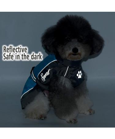 Zunea Waterproof Raincoat for Medium & Large Dogs | Reflective Windproof Mesh Lining | Outdoor Hiking & Wet Weather Protection | Blue 3XL (1 Pack) - Buy Online on GoSupps.com