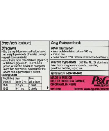 Pepto-Bismol Children Chewable Tablets - Bubble Gum Flavor, 24 Tabs - Buy Online on GoSupps.com