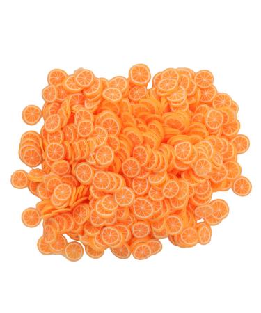 Fruit Nail Art Slices Nail Art Slices with Fruit Shaped Polymer Clay Nail Art Cellphone Glasses Decoration Accessories 10g/pack Nail Charms for Lip Gloss Nail Art DIY(Orange)