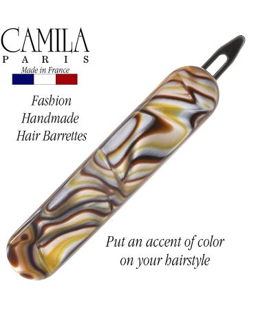 Camila Paris CP2818 French Handmade Onyx Hair Barrette Clip for Girls - Metal-Free Strong Hold Grip, Durable Styling - Made in France - Buy Online on GoSupps.com
