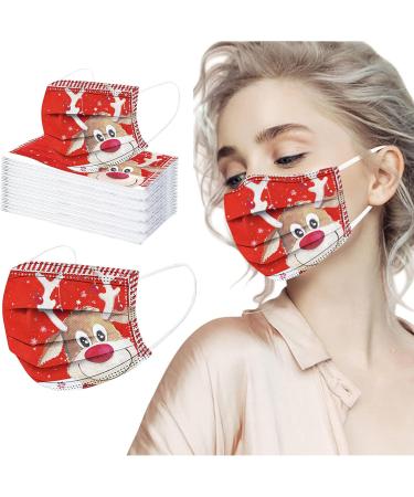 AMDOLE 50-Pack Santa Clutch Mundschutz - Disposable 3-Layer Christmas Print Face Masks for Adults | Mouth & Nose Protection Scarf | Festive Neck Gaiter for Men & Women - Buy Online on GoSupps.com