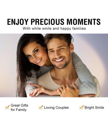 Non-Sensitive Teeth Whitening Strips - 56 Count Non-Slip Kit for Quick, Professional Results | Natural Coconut Flavor - Black & Golden - Buy Online on GoSupps.com