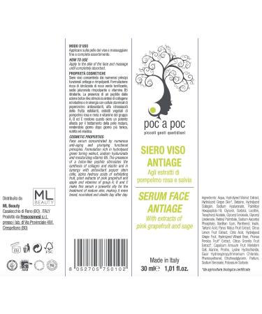 POC A POC - Anti-aging anti-wrinkle facial serum for the face with collagen hyaluronic acid green walnut hydrolyzate peptide. 30 ml format - Buy Online on GoSupps.com