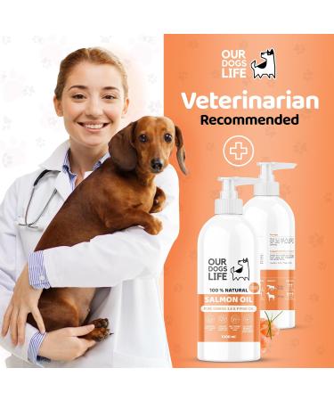 Scottish Salmon Oil for Dogs UK | Omega 3 6 & 9 Fish Oil Supplement | Natural Coat Joint Care | 1000ml - Buy Online on GoSupps.com