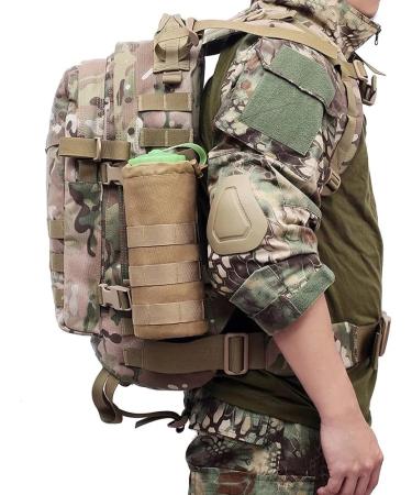 Acexier Tactical Molle Water Bottle Bag - Outdoor Hydration Gear for Camping Hiking & Fishing - Black Sports Travel Bag - Buy Online on GoSupps.com