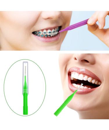 100-Piece Interdental Brush Set for Oral Hygiene - Dental Flossing Tool with Stylish Colors - Buy Online on GoSupps.com