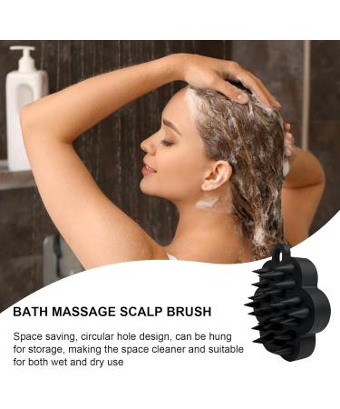 Scalp Brush & Shampoo Massager | Silicone Shower Hair Brush for Growth - Unisex Black Design - Buy Online on GoSupps.com