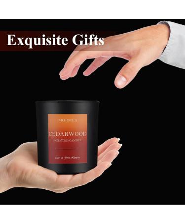 Scented Cedarwood Candles | Natural Soy Wax | 8oz Aromatherapy Jar Candles for Home | Perfect Gifts for Men & Women - Buy Online on GoSupps.com