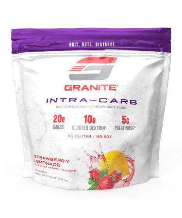 Granite  Intra-CARB Advanced Carb Supplement (Strawberry Lemonade) | 20g Carbs + 10g Cluster Dextrin  + 5g Palatinose  | Train Longer w/ No Crash | Soy Free + Gluten Free + Vegan | Made in USA