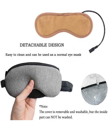 Heated Eye Mask with Extra Ice Bag - USB Electric Steam Warm Eyes - Comfortable Sleep Mask for Women and Men - Perfect for Night Shift Nurses - Blindfold for Sleep, Travel, Nap, Shift Work - Buy Online on GoSupps.com